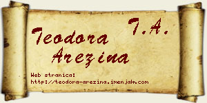Teodora Arežina vizit kartica